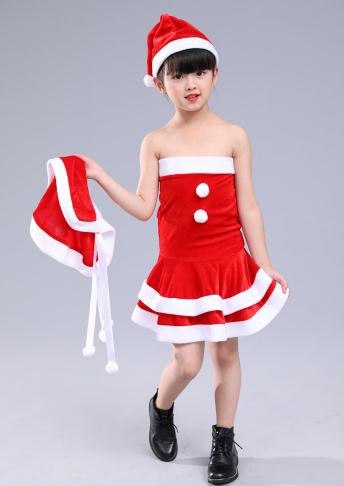 [100-150サイズ]サンタ セットアップ ボレロ スカート コスプレ クリスマス 衣装 3点セット 定番 サンタ 子供女の子服コスチューム｜au  PAY マーケット